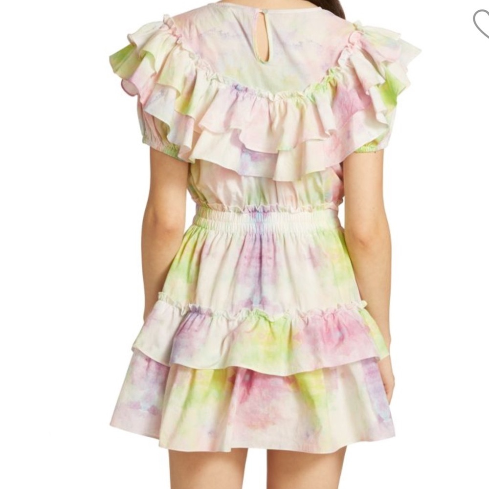 Stellah Watercolor Floral Ruffle cotton dress size S - Picture 2 of 8